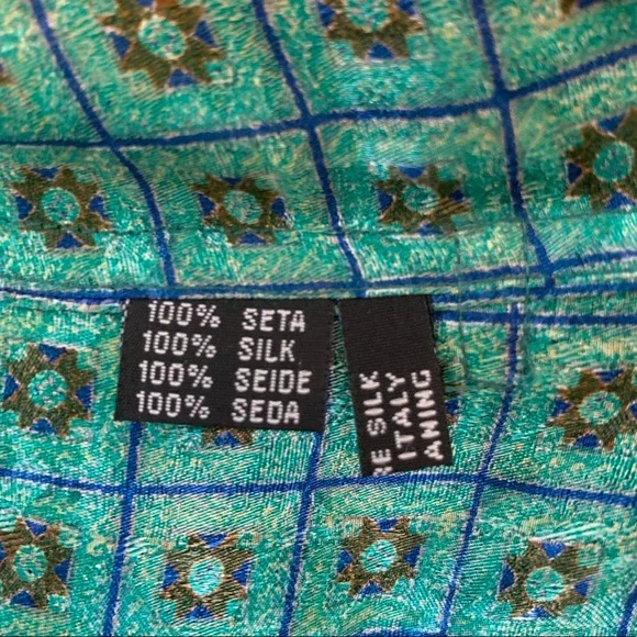 Stefano Ricci Green Silk Patterned Robe - Picture 5 of 7